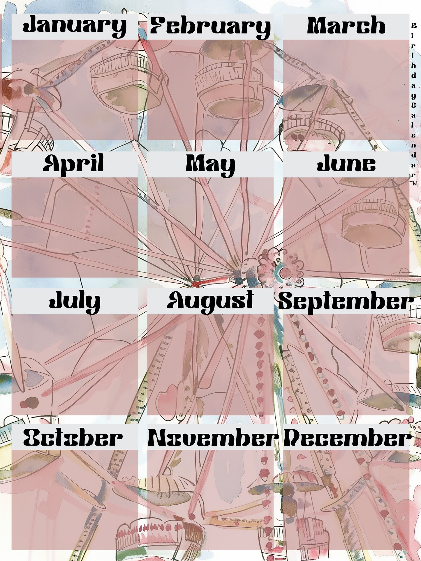 Birthday Calendar™ — Ferris Wheel